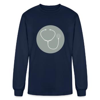 Stethoscope - Men's Long Sleeve T-Shirt - navy - Front