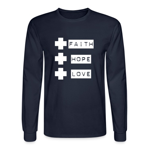 3 crosses , faith hope love - Men's Long Sleeve T-Shirt