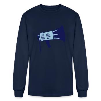 demonstration propaganda megaphone icon - Men's Long Sleeve T-Shirt - navy - Front