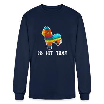 I'd Hit That Pinata - Men's Long Sleeve T-Shirt - navy - Front