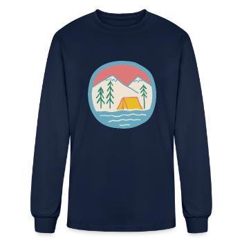 Dream Place - Men's Long Sleeve T-Shirt - navy - Front