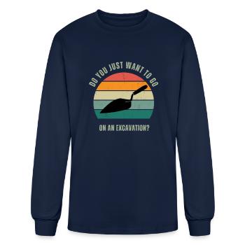 Archaeology Lover Excavation - Men's Long Sleeve T-Shirt - navy - Front