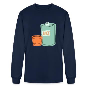 Orange Juice Good Vibes In The Morning - Men's Long Sleeve T-Shirt - navy - Front