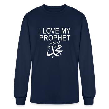 I Love Prophet Muhammad - Men's Long Sleeve T-Shirt - navy - Front