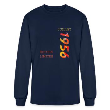 Juillet 1956 - Men's Long Sleeve T-Shirt - navy - Front