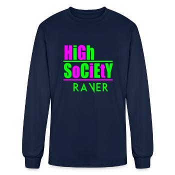 High society raver - Men's Long Sleeve T-Shirt - navy - Front