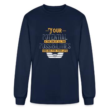 Religion The Potential Is The Sum Of Possibilities - Men's Long Sleeve T-Shirt - navy - Front