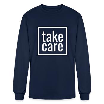 Take Care - Men's Long Sleeve T-Shirt - navy - Front
