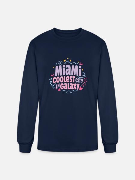 Miami - Men's Long Sleeve T-Shirt - navy