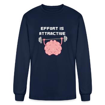 Effort Is Attractive - Men's Long Sleeve T-Shirt - navy - Front