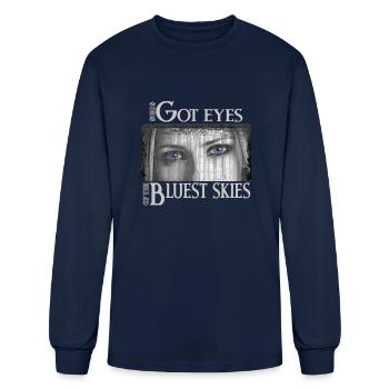 "Hypnotic Gaze" - Men's Long Sleeve T-Shirt - navy - Front
