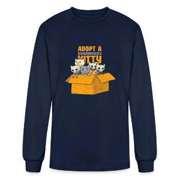 Adopt A Kitty - Men's Long Sleeve T-Shirt - navy - Front