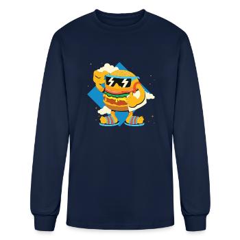 Best Hamburger - Men's Long Sleeve T-Shirt - navy - Front