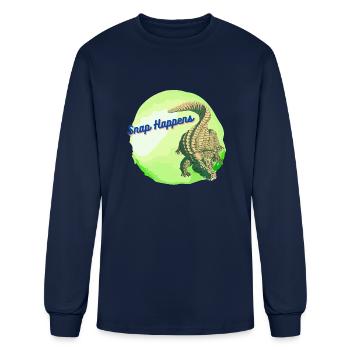 Snap Happens - Men's Long Sleeve T-Shirt - navy - Front