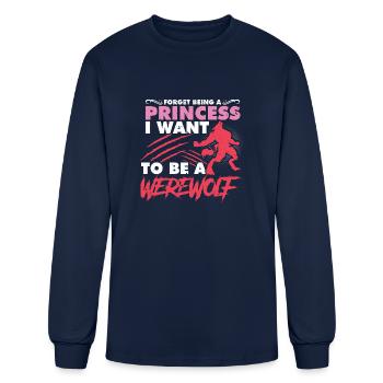 Werewolf Or Princess - Men's Long Sleeve T-Shirt - navy - Front