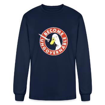 Become Ungovernable Goose Knife - Men's Long Sleeve T-Shirt - navy - Front