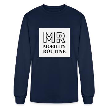 Mobility Routine love - Men's Long Sleeve T-Shirt - navy - Front