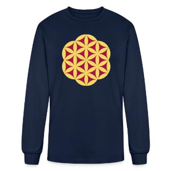 The birth of a healthy life - Men's Long Sleeve T-Shirt - navy - Front