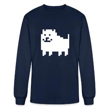 undertale dog - Men's Long Sleeve T-Shirt - navy - Front