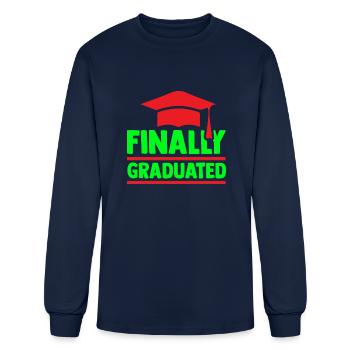 Finally Graduated - Men's Long Sleeve T-Shirt - navy - Front