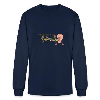 ear song - Men's Long Sleeve T-Shirt - navy - Front