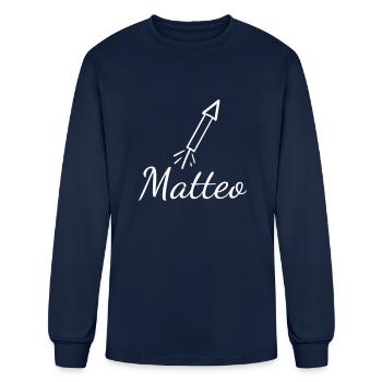 Matteo claim with rocket - Men's Long Sleeve T-Shirt - navy - Front