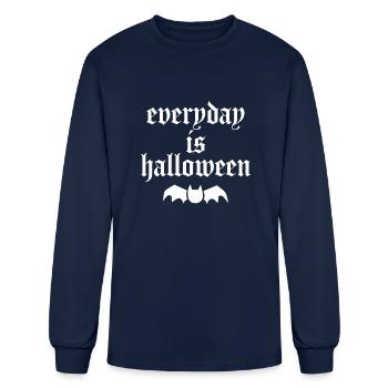 Everyday Is Halloween - Men's Long Sleeve T-Shirt - navy - Front