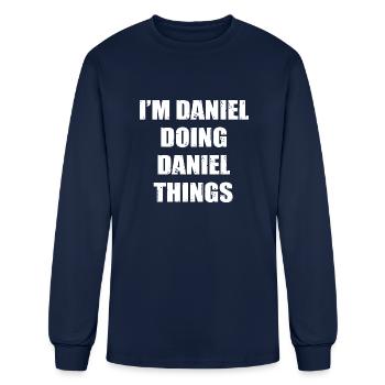 Daniel - Men's Long Sleeve T-Shirt - navy - Front