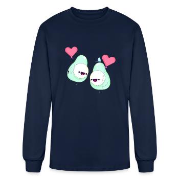 love couple - Men's Long Sleeve T-Shirt - navy - Front
