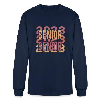 Senior 2023 - Men's Long Sleeve T-Shirt - navy - Front