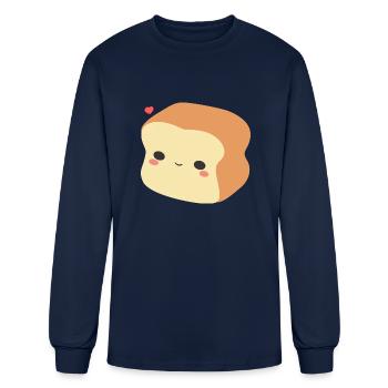 Kawaii Bread - Men's Long Sleeve T-Shirt - navy - Front