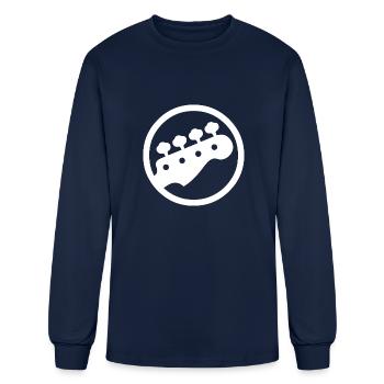 Bass Guitar Player - Men's Long Sleeve T-Shirt - navy - Front
