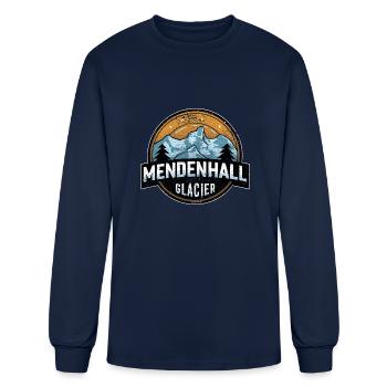 Mendenhall Glacier - T-shirt à manches longues Homme - marine - Devant