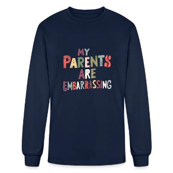 My Parents Are Embarrassing - Men's Long Sleeve T-Shirt - navy - Front