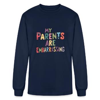 My Parents Are Embarrassing - Men's Long Sleeve T-Shirt - navy - Front