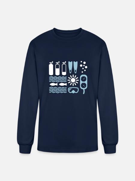 Scuba Diving - Men's Long Sleeve T-Shirt - navy
