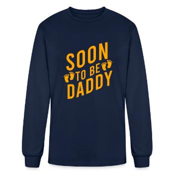 Soon to be daddy - Men's Long Sleeve T-Shirt - navy - Front