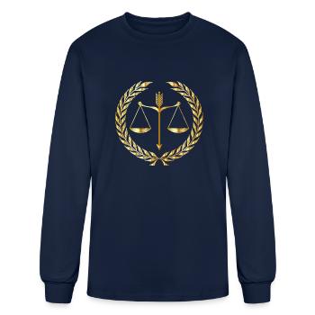 rechtsanwalt anwalt lawyer judge richter law justi - Men's Long Sleeve T-Shirt - navy - Front