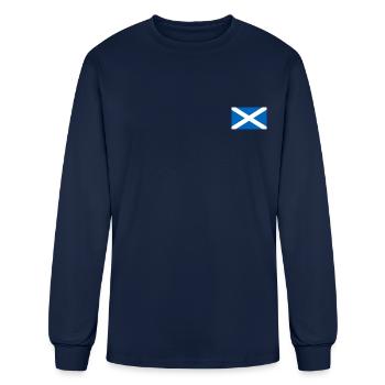 Ecosse Drapeau Scottish Bratach na h-Alba Flags Men - T-shirt à manches longues Homme - marine - Devant