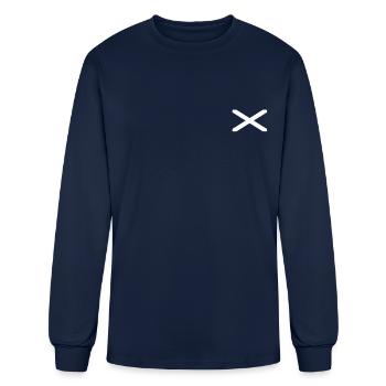 Ecosse Drapeau Scottish Bratach na h-Alba Flags Men - T-shirt à manches longues Homme - marine - Devant
