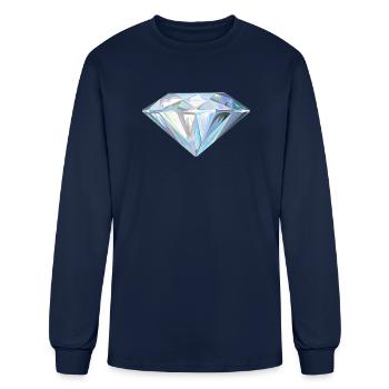 diamond - Men's Long Sleeve T-Shirt - navy - Front