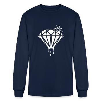 DIAMOND - Men's Long Sleeve T-Shirt - navy - Front