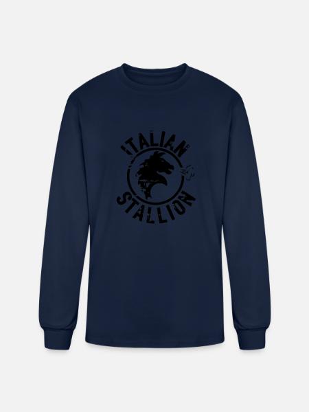 Italian Stallion - Men's Long Sleeve T-Shirt - navy