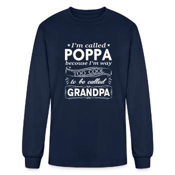 I'M CALLED POPPA - Men's Long Sleeve T-Shirt - navy - Front
