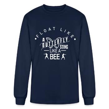 Muhammad ali float like a butterfly sting boxing - Men's Long Sleeve T-Shirt - navy - Front