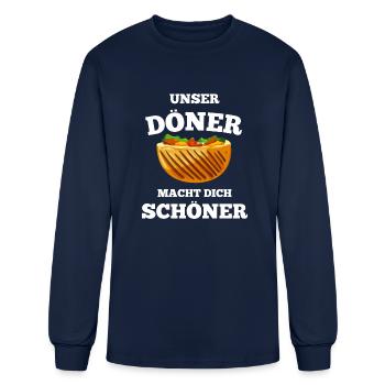 Unser Döner Macht Dich Schöner Kebab - Men's Long Sleeve T-Shirt - navy - Front