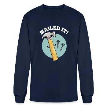 Nailed It Tool - Men's Long Sleeve T-Shirt - navy - Front