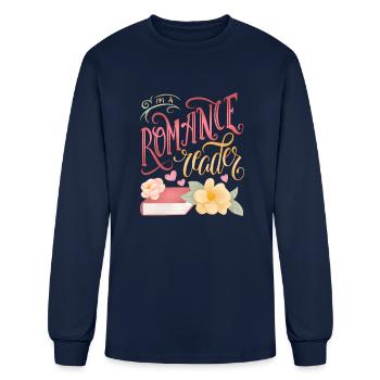 I m Romance Reader - Men's Long Sleeve T-Shirt - navy - Front