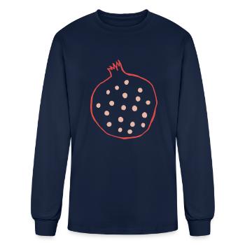 Pomegranate And Seeds - Men's Long Sleeve T-Shirt - navy - Front