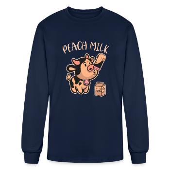 Peach Milk - Men's Long Sleeve T-Shirt - navy - Front